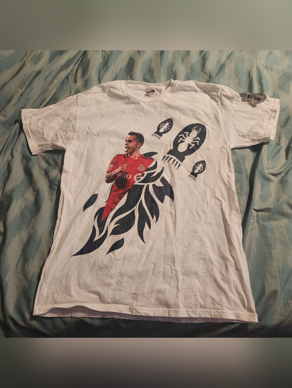 VTG Y2k MLS TORONTO FC Giovinco Soccer White‎ T-Shirt Men's Size Medium